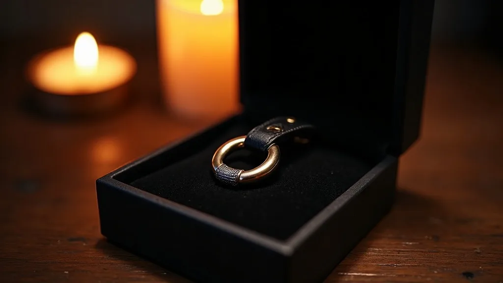 Collier de cuir offert dans un ecrin de velours